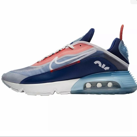 Nike Air Max 2090 Mens CT1091-101 White Chile Red Blue Running Shoes Size 11